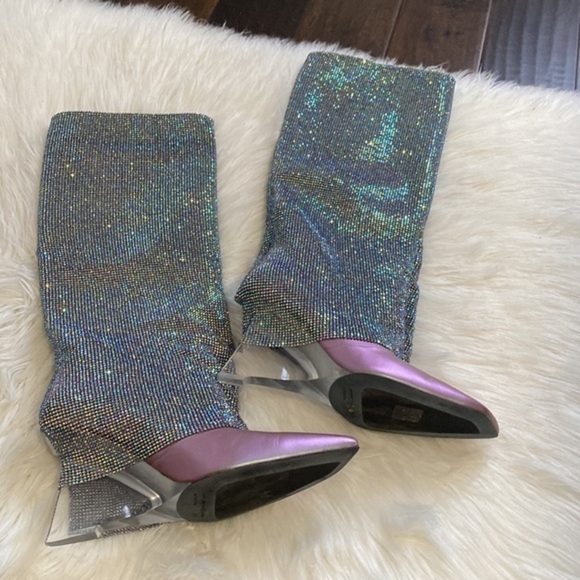 Benedetta Bruzziches Christine Crystal Mesh wedge boot‎ size 38EU - Picture 8 of 16